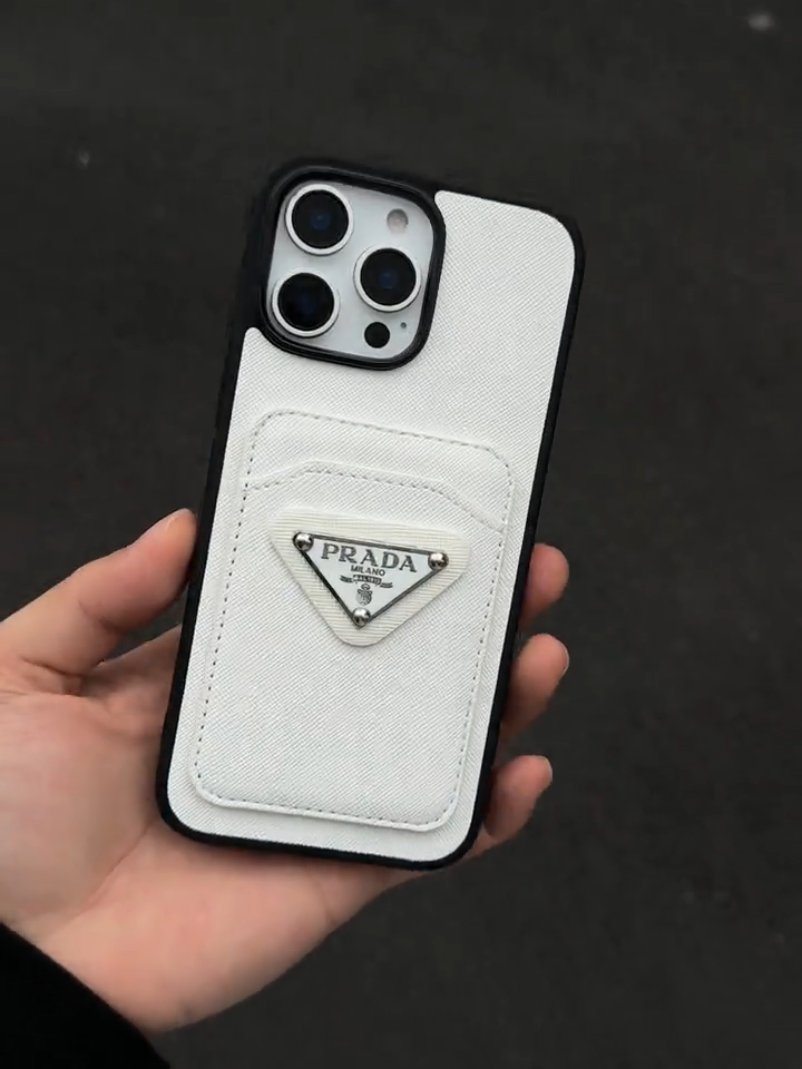 普拉達金屬立標手機殼